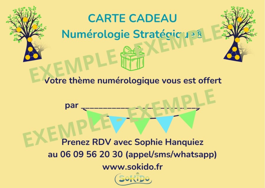 CARTE CADEAU THEME NUMEROLOGIE STRATEGIQUE®
CONNAISSANCE DE SOI
CONFIANCE EN SOI