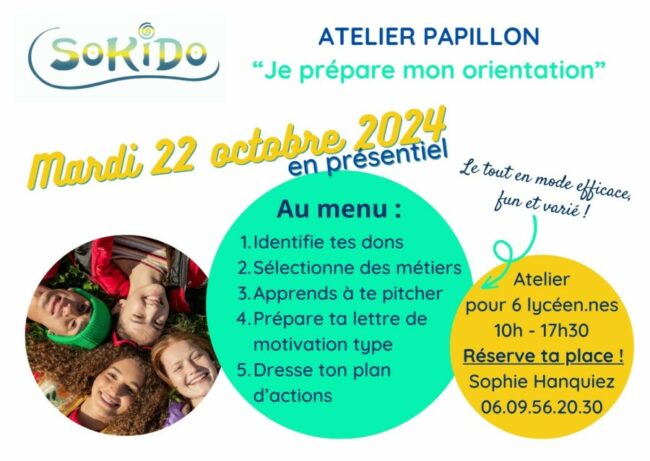 FLYER ATELIER DU 22.10.2024 aide orientation connaissance de soi ados