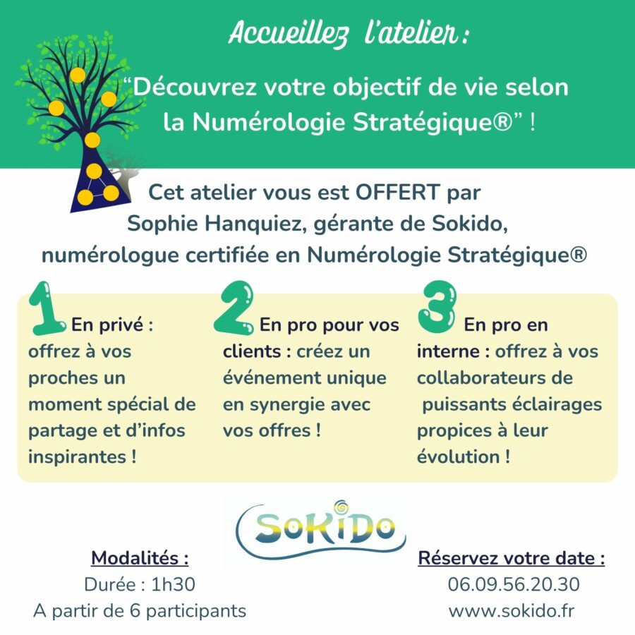 ATELIER NUMEROLOGIE STRATEGIQUE® PAR SOPHIE HANQUIEZ